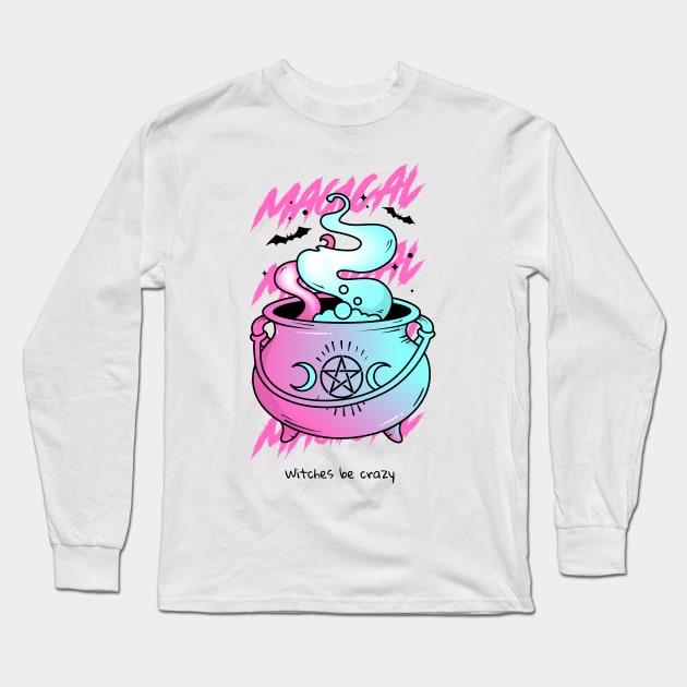 Witches cauldron Witch Witchcraft Long Sleeve T-Shirt by Tip Top Tee's